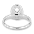 thumbnail image 4 of ESTE ORIGIN 2.00Ct Oval Cut Lab-Grown Diamond Halo Solitaire Engagement Ring – Vintage 4-Claw Setting & Pavé Band in 18K White Gold for Women, 4 of 8