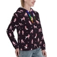 thumbnail image 6 of Daiia Poodle Dog Pattern Women's Fashion Hoodies & Sweatshirts with Kangaroo Pocket Hooded Sweatshirt with Eye-catching Drawstrings-Medium, 6 of 7