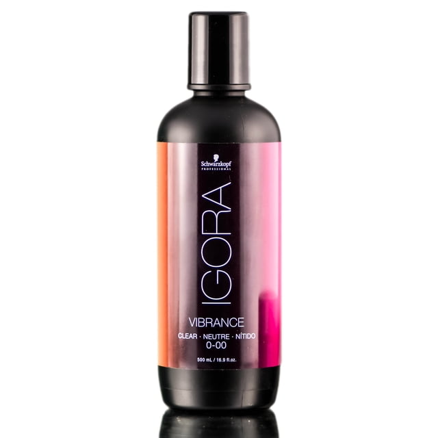 16.9 oz , Schwarzkopf Igora Vibrance Demi-Permanent Hair Color - Clear 0-00 Hair - Pack of 1 w/ Sleek Teasing Comb Tinte Cabello Schwarzkopf by Sleekshop belleza