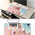 thumbnail image 5 of ARTSO Extended Gaming Mouse Pad XXL Large Keyboard Mat Long Mousepad Desk Decor Writing Pad Non Slip Rubber Base Stitched Edges for Work, Game, Office, Home, 35.1" x 15.7" , Dreamy Marble, 5 of 6