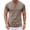 Brown, variant on Zimjoy Men's Henley T Shirt Short Sleeve Stretchy Button Placket Loose Fit T-Shirts Casual Everyday Crew Neck Top Brown L