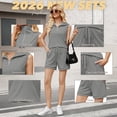 thumbnail image 5 of VDJ Outfits for Women 2 Piece Summer Tank Top Pockets Shorts Matching Sweatsuit Sets Travel Outfits Casual Lounge Sets Size L, 5 of 11