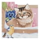 thumbnail image 2 of Kit de punto de cruz con estampado de cabaña para principiantes, gato, pájaro, 3 juegos, decoración de Macarena Kits de punto de cruz estampado, 2 of 8