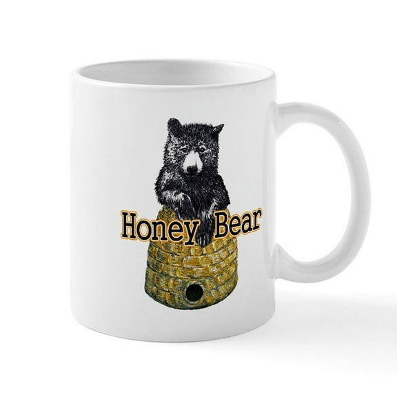 CafePress - Honey Bear Mug - 11 oz Ceramic Mug - Novelty Coffee Tea Cup