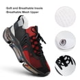 thumbnail image 4 of Geometric Modern Art Red Gray Black White Walking Shoes for Men Woman Lightweight Tennis Fashion Elastic Sports Shoes Cushion Basketball Shoes, 4 of 7