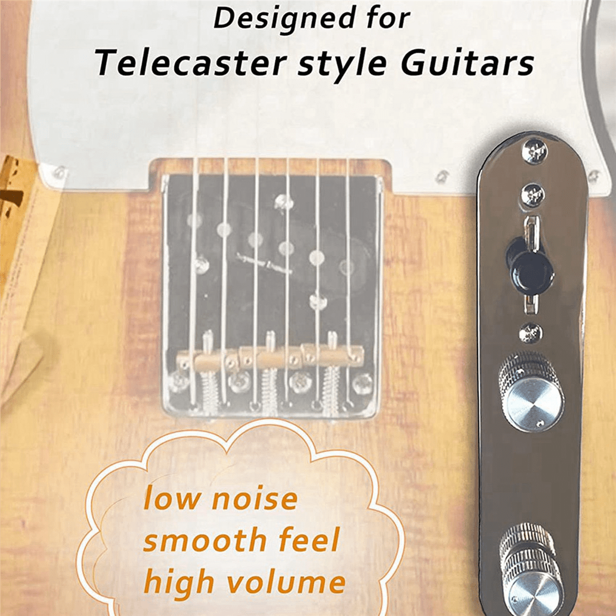 2X Prewired Guitar Control Plate,Loaded 3-Way Blade Switch Push Pull Potentiometer Excellent Pot Speed Knobs