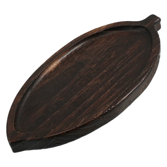 MLINS Wooden Tea Tray for Serving Tea and Coffee, Decorative Fruit Bowl, Kitchen Counter Platter for Chinese Kung Fu Tea Ceremony