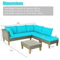 thumbnail image 2 of Gymax 4PCS Rotin Patio Sectionnel Canapé Ensemble de Meubles d'Extérieur W / Coussin, 2 of 9