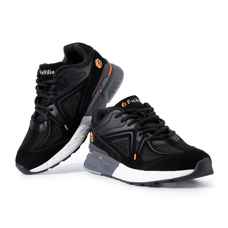 FitVille Recovery Core Sneakers Black Athletic Shoes‎ Men\'s 10.5 EW Woman\'s 12 FitVille Extra Wide Mens Walking Shoes with Arch Support  main image 4