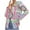 Pink, variant on Tejiojio Clearance Jackets Women's Loose Casual Fashion Printed Long Sleeve Lapel Jacket Suit Coat
