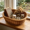 thumbnail image 5 of YFGEFTR Woven Breads Baskets, Stackable Plastic Wicker Basket, Handwoven Storage Basket for Fruit Basket Vegetables Cosmetics, 5 of 6