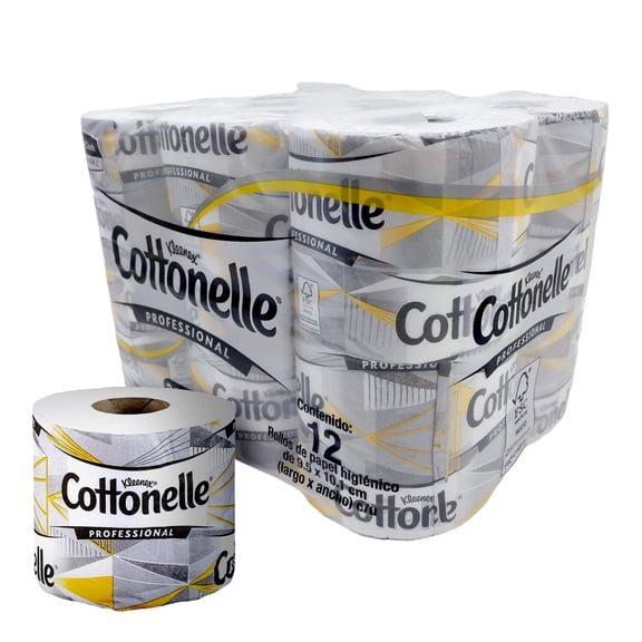Papel Higiénico Kleenex Cottonelle Profesional 12 Rollos 300 Hojas