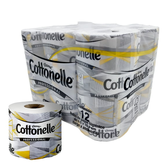 Papel Higiénico Kleenex Cottonelle Profesional 12 Rollos 300 Hojas