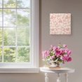 thumbnail image 4 of Framed Canvas Wall Art for Living Room Coral Pink Pastoral Flowers Wall Decor, Farmhouse Floral Aesthetic Paintings for Bedroom Office Kitchen Bathroom, Ready to Hang Artwork Wall Pictures 8x8 Inch, 4 of 9
