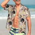 thumbnail image 5 of Lsque Groovy Disco pattern Hawaiian Shirt for Men, Unisex Summer Beach Casual Short Sleeve Button Down Shirts-Medium, 5 of 9