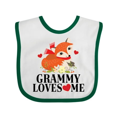 

Inktastic Grammy Loves Me Woodland Fox Gift Baby Girl Bib