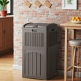thumbnail image 2 of Homall Homes & Gardens Patio 30 Gallon Patio Trash Can Plastic Kitchen Garbage Can,Brown, 2 of 7