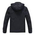 thumbnail image 3 of Tyhengta Men's Winter Jacket Cotton Jackets Fleece Lined Thick Work Warm Cargo Coats with Hooded Black XL, 3 of 11