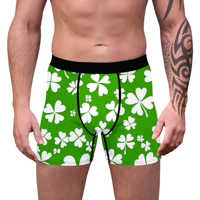 St. Patrick's Day Print Boxers for Men Breathable Close Fitting Underpants 1 Pc
