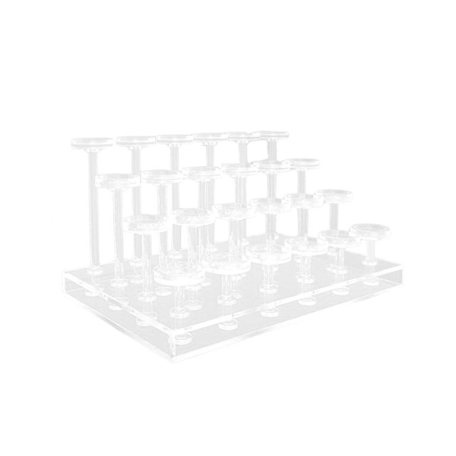 Soporte de acrílico para , soporte de exhibición de elevadores transparentes para el hogar , 4 niveles BLESIY Puestos de donas