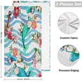 thumbnail image 2 of Mermaids Sea Waves Hand Towels, Summer Anchor Flower Kitchen Towel Ultra Soft and Absorbent,Decorative Fingertip Face Towel for Bathroom Hotel, 2 PCS, 28.3"x 14.4", 2 of 5