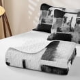 thumbnail image 4 of Homewish Watercolor Block Twin Quilt Set,Abstract Grunge Twin Coverlet Set,Gray,2 Pieces, 4 of 7