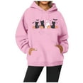 thumbnail image 3 of Halloween Hoodies for Women 2025 Cute Ghost Bat Hoodie Long Sleeve Graphic Sweatshirt with Pockets Pullover Tops, 3 of 4