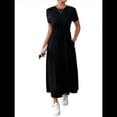 thumbnail image 3 of Vestido Informal de Corta para Mujer, con Bolsillos, Color Negro, Talla S, 3 of 8