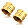 2Pcs Hose Connector Brass Garden Hose Fittings 3/4inch Double Male ...