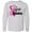 AC-Heather Grey, variant on Inktastic Breast Cancer Awareness I Support My Grandma Pink Ribbon Long Sleeve Youth T-Shirt