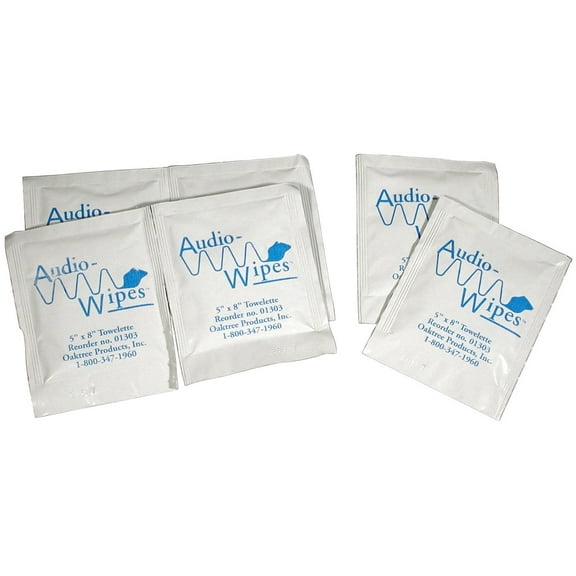 Audio-Wipes Cleaning Wipes for Hearing Aids and Audio Devices Individually Wrapped 100 Count Box