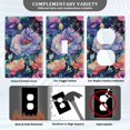 thumbnail image 3 of Yayeee Blank Wall Plate Cover 1-Gang 4.5"x2.7" Home Unused Decorative Outlet, Puprle Ethereal Floral Harmony, 3 of 7
