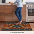thumbnail image 6 of Aztec Southwest Door Mat Indoor Outdoor, Vintage Geometric Farmhouse Art Non Slip Welcome Mat with Rubber Backing, Absorbent Fabric Front Door Mats Entryway Rug for Home Patio Entrance 16"x24", 6 of 8