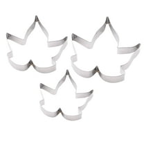 3pcs Maple Leaf Stainless Steel Fondant Cookie Cutter Set Fruit Cake Molds Biscuit Baking Tools