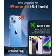thumbnail image 4 of B LABS Slim Cell Phone Case with Screen Protector for Apple iPhone 14, Clear, 4 of 8