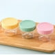 thumbnail image 2 of Recipientes portátiles de vidrio para aderezo de ensaladas, vasos para salsa a prueba de fugas de 100 ml con tapas, perfectos para el almuerzo, el trabajo y los viajes, 2 of 4