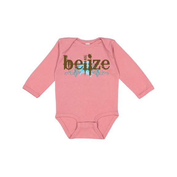 Inktastic Belize Country Grunge Shirts Boys or Girls Long Sleeve Baby Bodysuit