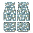 thumbnail image 1 of Fotbe Snowflake Scarf Snowman Juego de 4 Tapetes para Auto con Estampado – Alfombrillas de Goma Reforzada, Diseño Antideslizante, Protección para Todo el Año – Vehículos, Autos, Camionetas y SUVs, 1 of 7