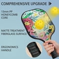 thumbnail image 4 of Pickleball Paddles Set Of 1, Fiberglass Surface, Vintage Floral Print, 1 Paddle, 2 Balls & Bag, 4 of 5