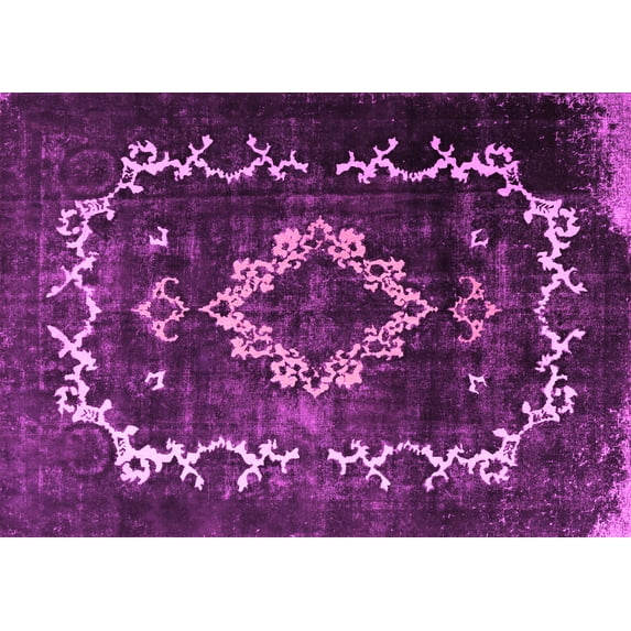 Ahgly Company Indoor Rectangle Persian Pink Bohemian Area Rugs, 7' x 9'