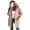 Pink, variant on Eytino Hooded Cardigans for Women Long Sleeve Open Front Contrast Cardigan Sweaters Oversized Chunky Knit Hooded Sweaters Coat Apricot M