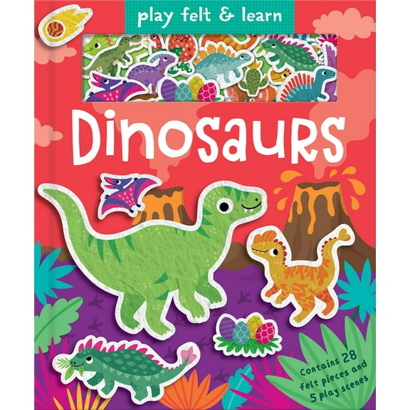 Play Felt & Learn Play Felt Dinosaurs, (Board Book)