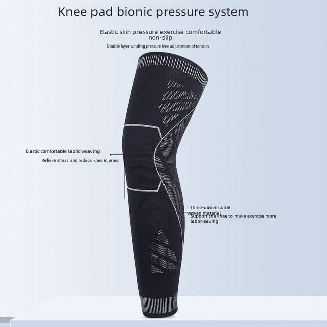 Protección completa para piernas deportivas, protección elástica antideslizante extendida para piernas, protección para meniscos en sentadillas, baloncesto, patinaje sobre ruedas, protección para