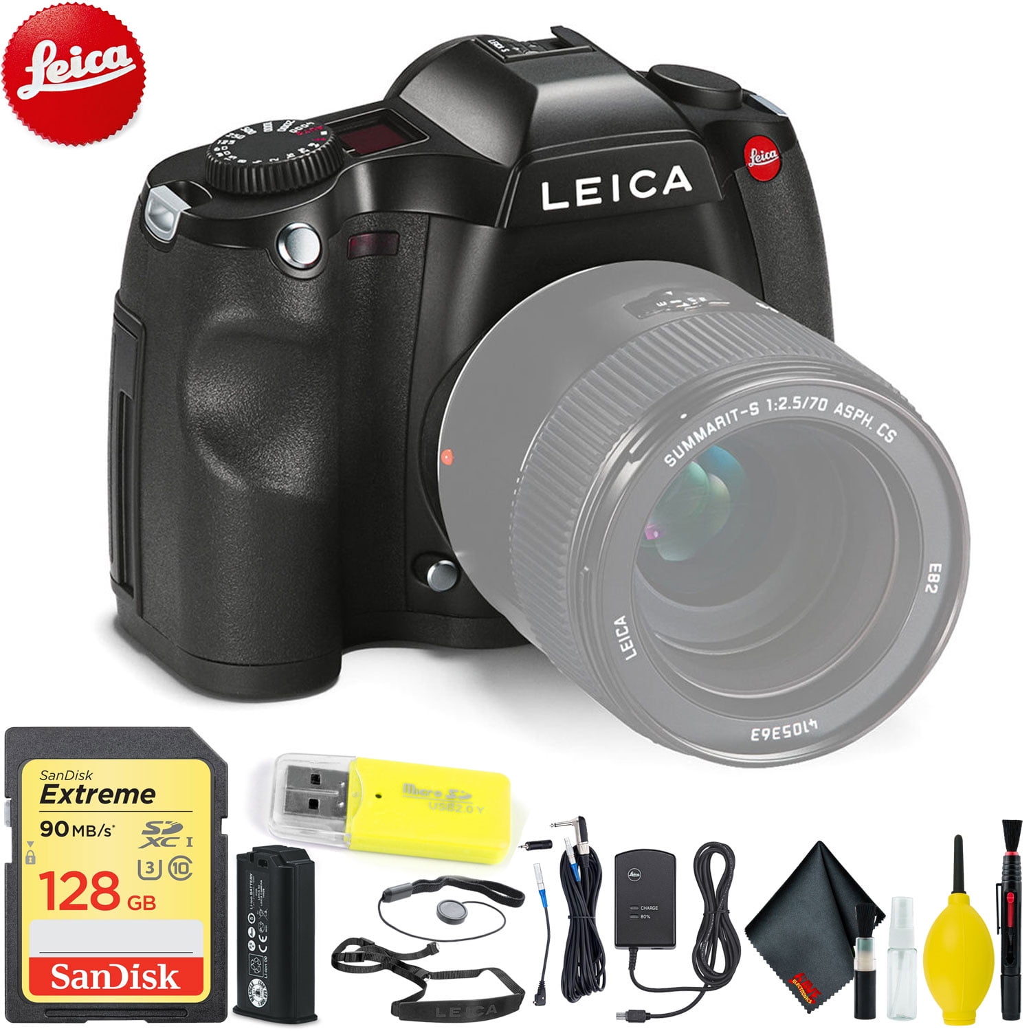 Leica S (Typ 006) DSLR Medium Format Camera (10803) + 128 GB Memory