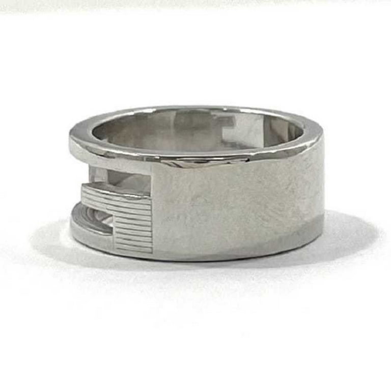 Pre-Owned Gucci G-Cut Ring Silver 032661 09840 8106 ec-20220