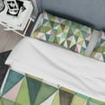 thumbnail image 4 of Designart'motif Géométrique Vert Mélangé II' Ensemble de Literie Géométrique - Housse de Couette et Taies d'Oreiller, 4 of 4