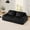 Black, variant on CKEASEAN 82" Flannelette Modular Boneless Sectional Sofa with Highly Textured, 32D High Density Sponge Loveseat Couch with 2 pillows, No Assembly Required, Comfy Compression Sofa for Living Room