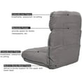 thumbnail image 5 of WAYTRIM  Lazy Sofa Bed Fold Floor Chair Soft Sleeper in Home Lounger Recliner 5-Position Adjustable with Gray, 5 of 7