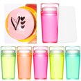 thumbnail image 2 of 5Pcs Nail Stamper With 5Pcs Image Scraper Clear Print DIY Manicure Stamping Set Nail Art Pattern Transfer, 2 of 7