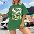 thumbnail image 4 of Chemises pour Femmes Chemises Imprimées Surdimensionnées T-Shirt Graphique T-Shirts Vintage Hauts Décontractés T-Shirt à Manches Courtes T-Shirt Femme T-Shirts pour Femmes pour l'Été T-Shirt Col Roulé T-Shirt à Manches Longues Femme T-Shirts de Course, 4 of 4